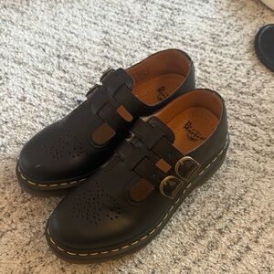 Dr. Martens, Mary Jane’s Black Dress Shoes with Buckle